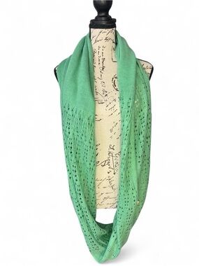 Light Green Knit Infinity Scarf - Unbranded
